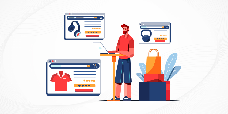 Person Shopping Online