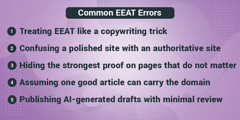 common eeat errors