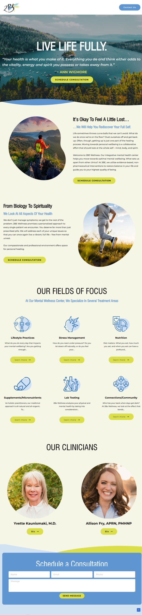 Reno Healthy lifestyle and mental wellbeing consultation website