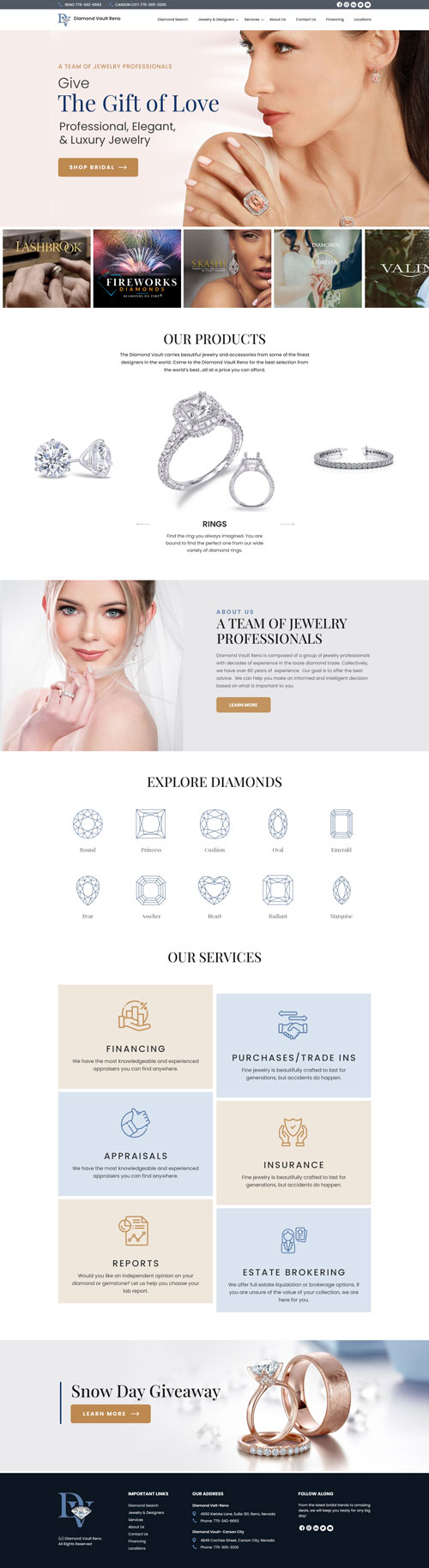 Reno Diamond Broker Luxury engagement rings and jewelry.